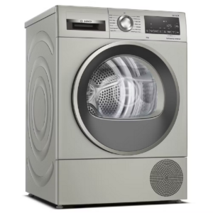 Bosch WQG245S9GB Series 6 Heat Pump Condenser Tumble Dryer – 9kg, Silver, Brand New